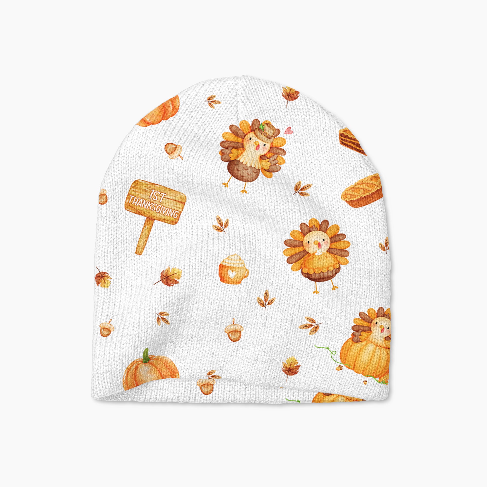 Personalized Beanie in Babe's 1st Thanks Giving