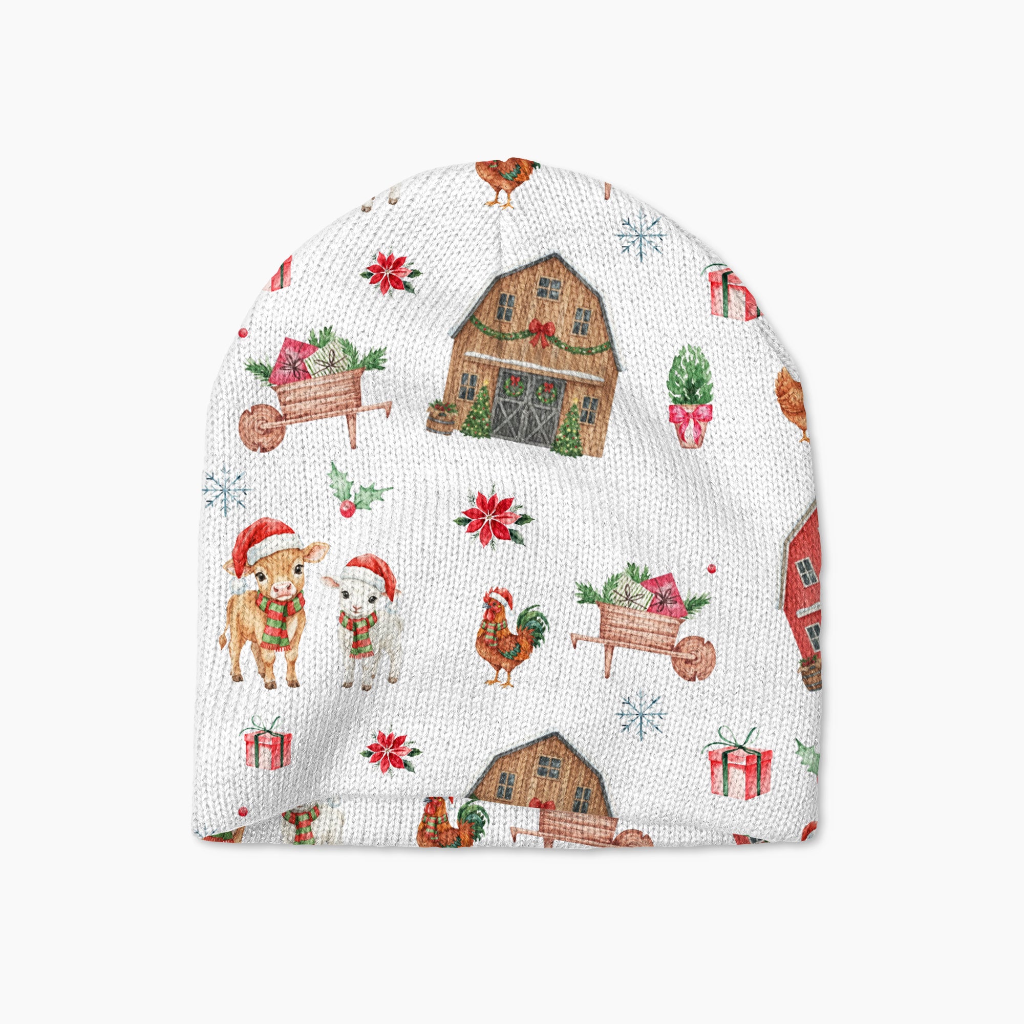Personalized Beanie in Xmas Farm