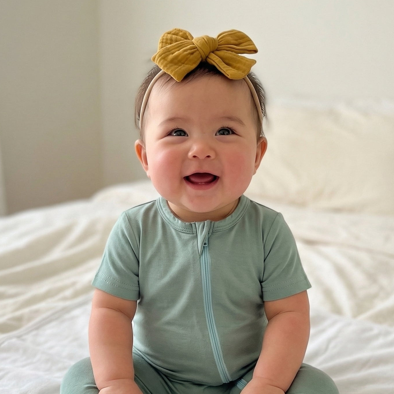 Tiny Bow in Mustard