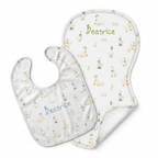 Personalized Bib and Burp Cloths in Silly Goose