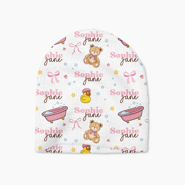 Personalized Beanie in Bathtime Besties