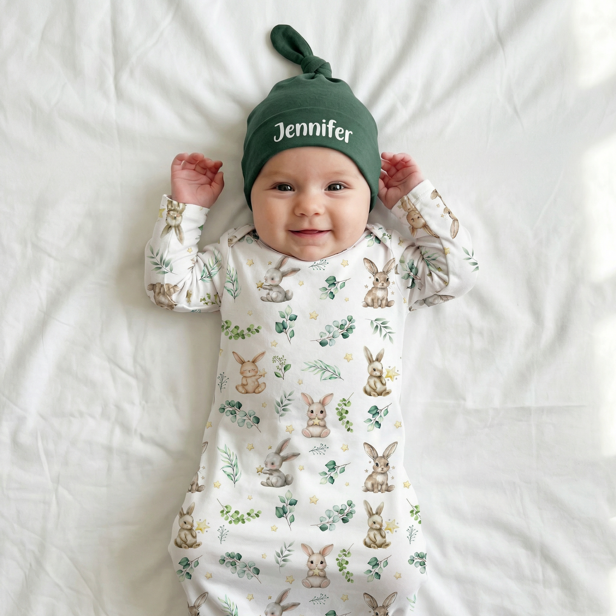 Sleep Gown in Bunny Garden