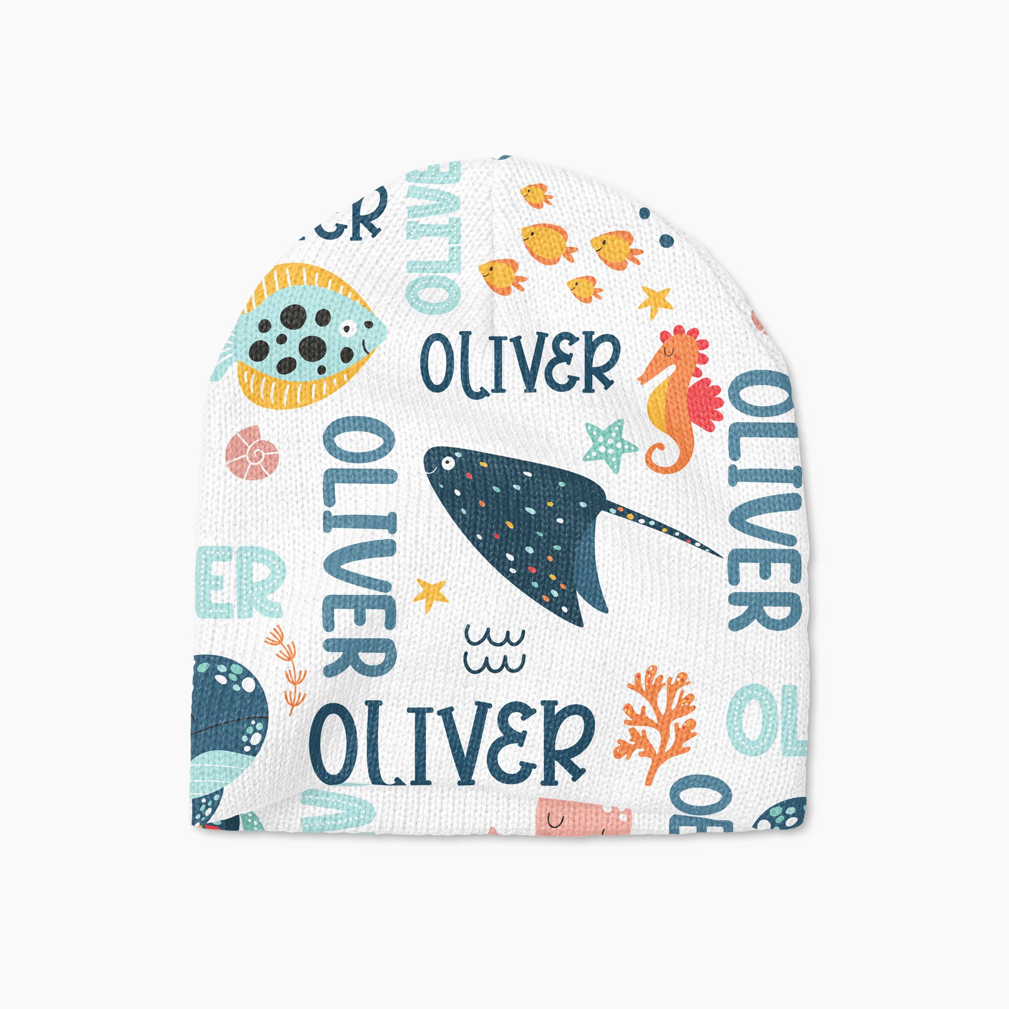 Ocean Animal Personalized Beanie Hat