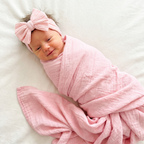 Muslin Swaddle in Purple Pink