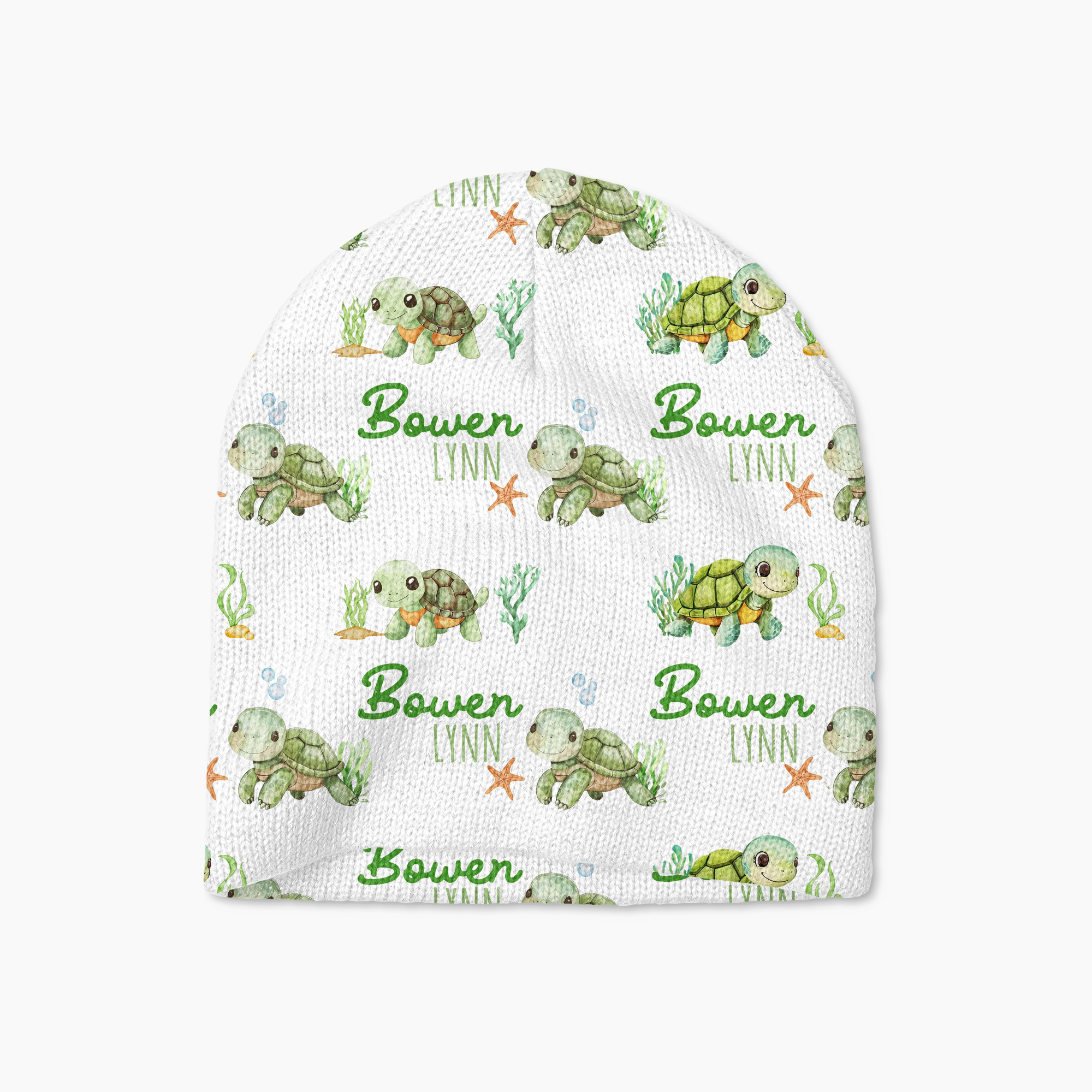 Personalized Beanie in Sea Turtle