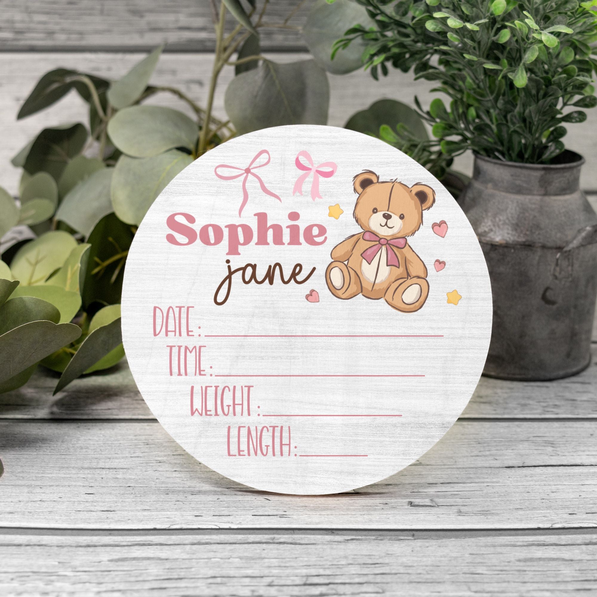 Personalized Wood Sign in Bathtime Besties