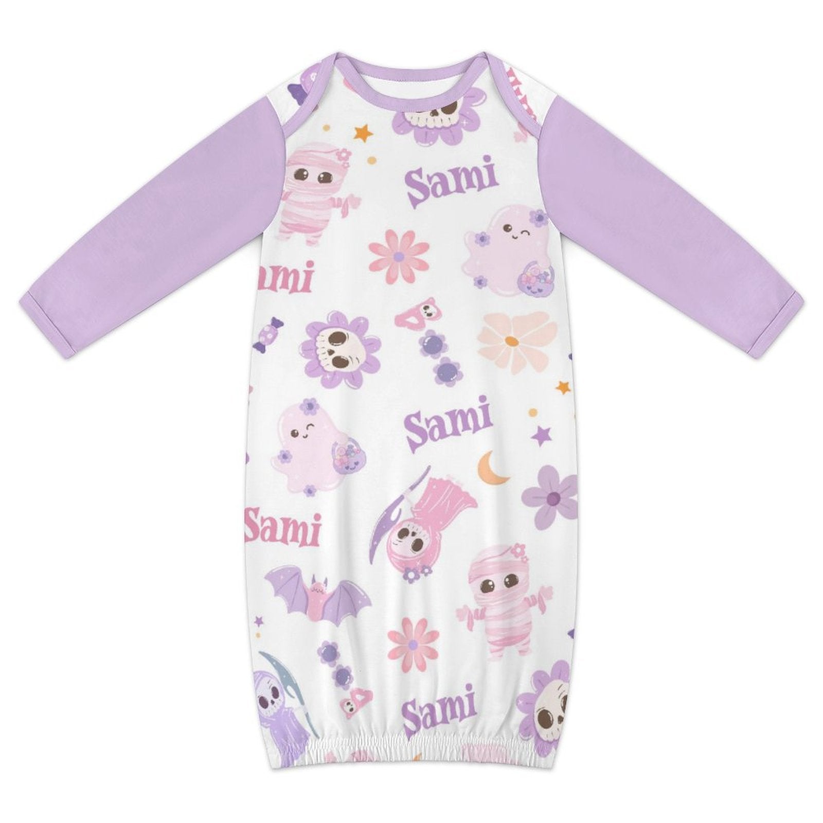 Personalized Baby Sleep Gown in Blush Boo