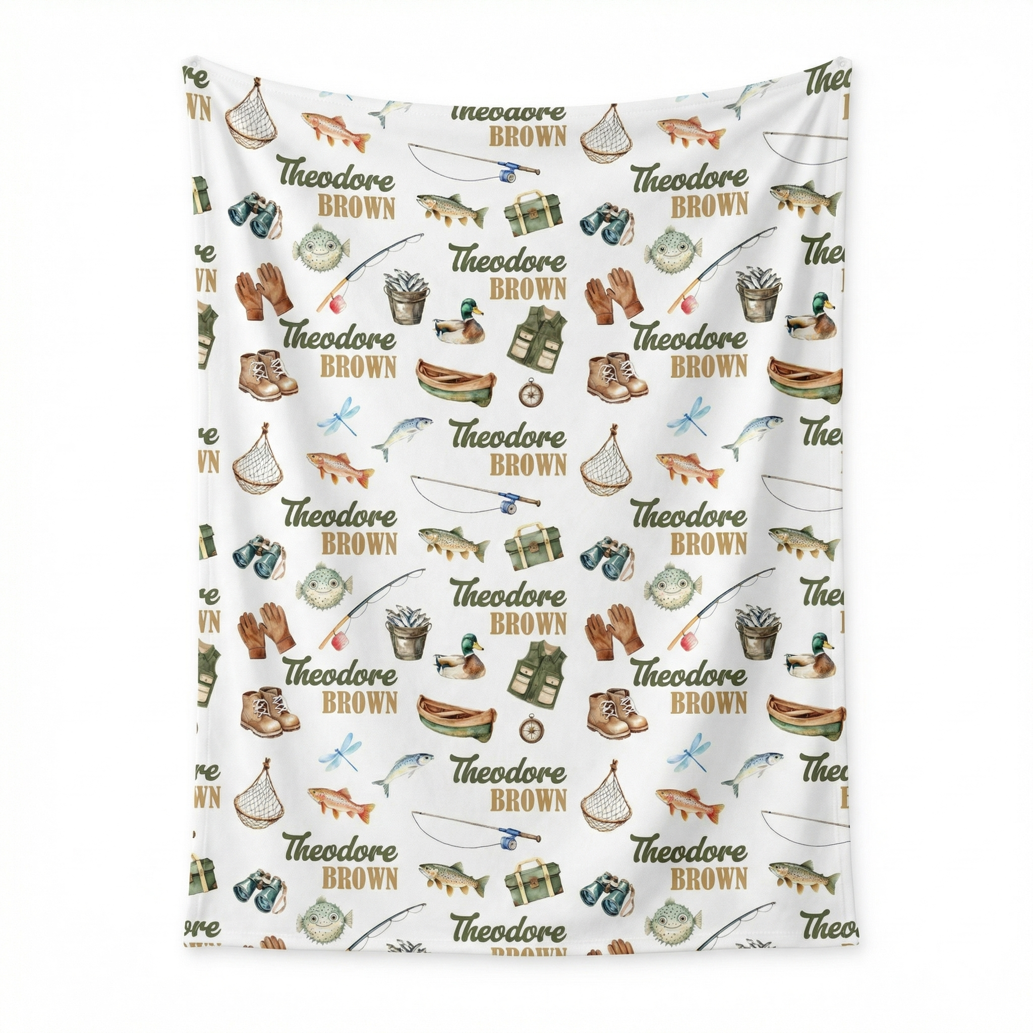Personalized Swaddle in Fishing Buddy