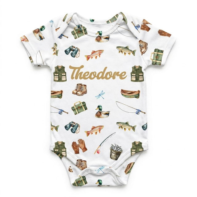 Personalized Bodysuit in Fishing Buddy