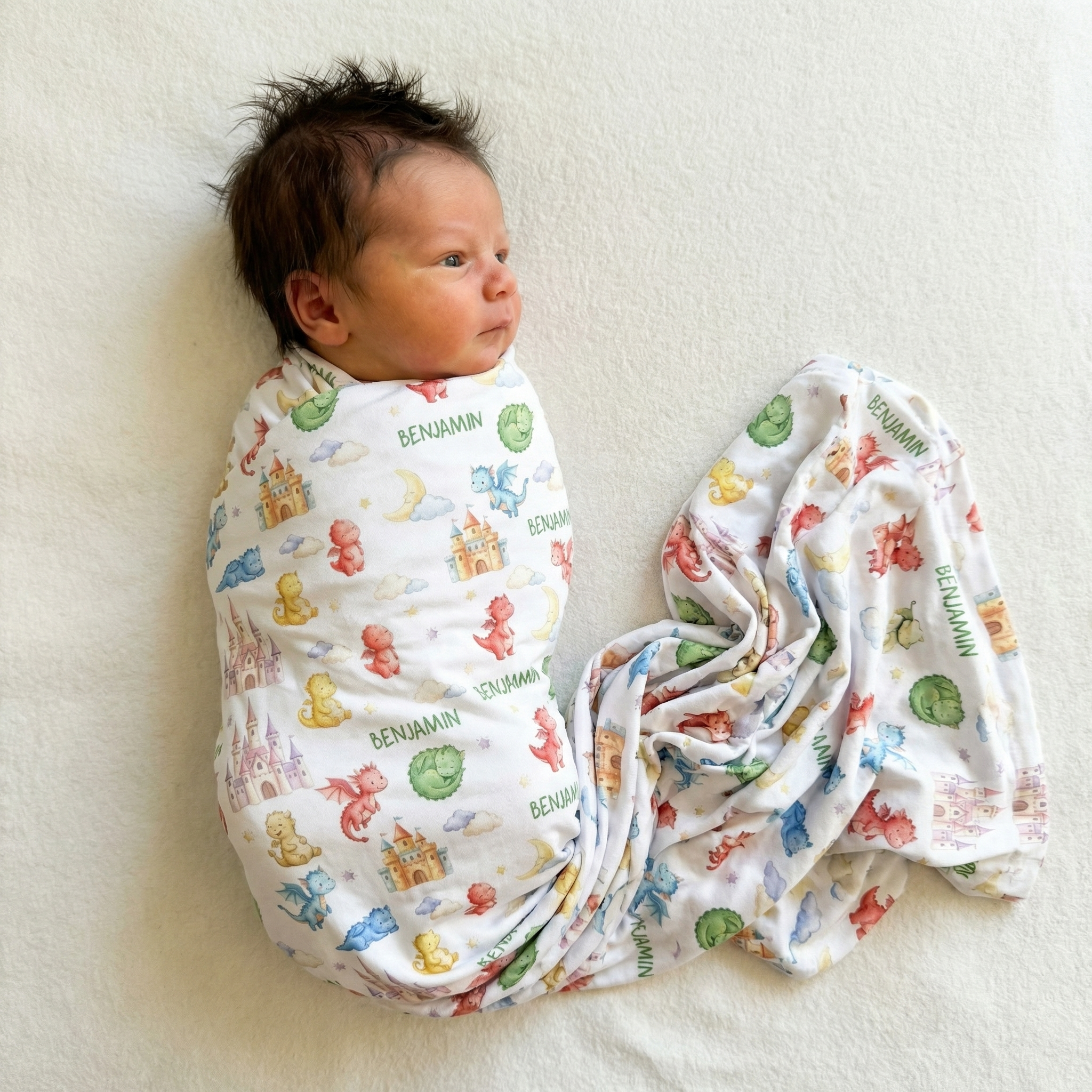 Personalized Swaddle in Dragon Kingdom