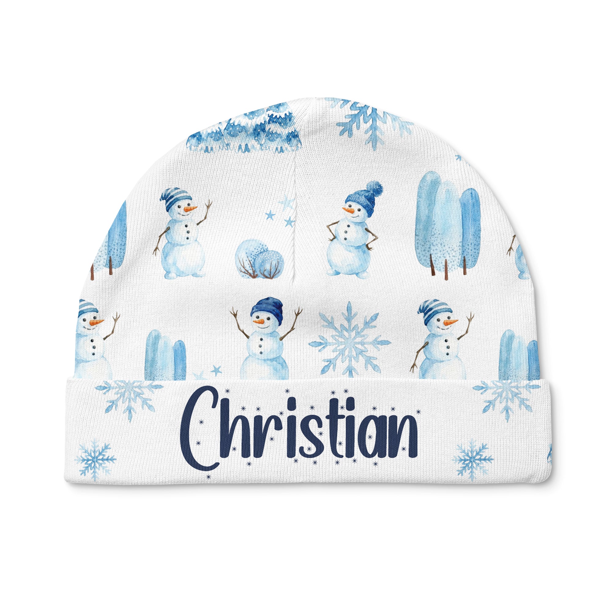 Snowman Personalized Beanie Hat
