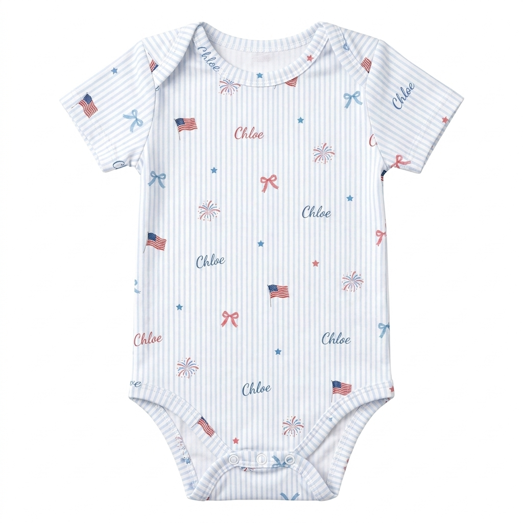 Personalized Bodysuit in Patriotic