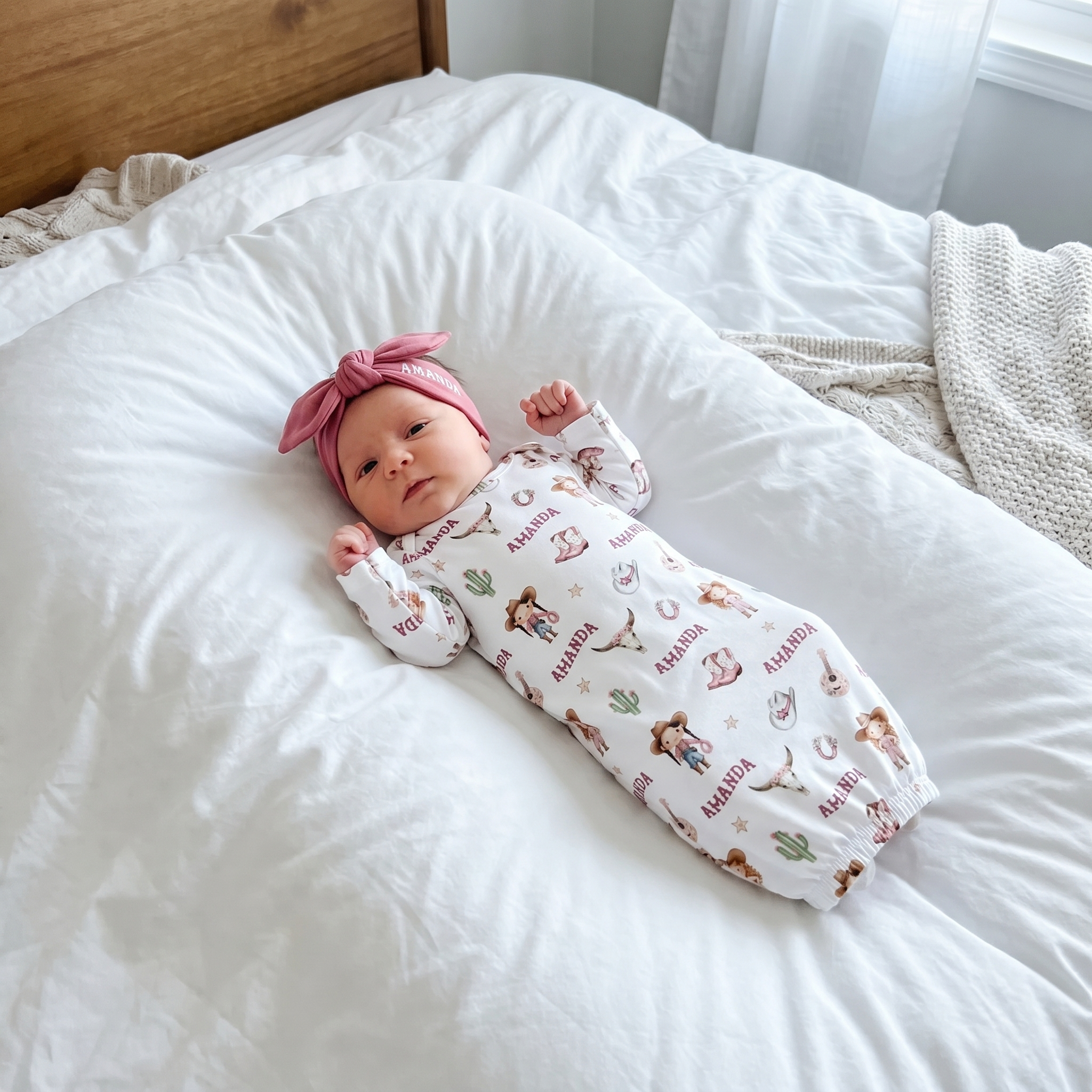 Personalized Sleep Gown in Western Girl