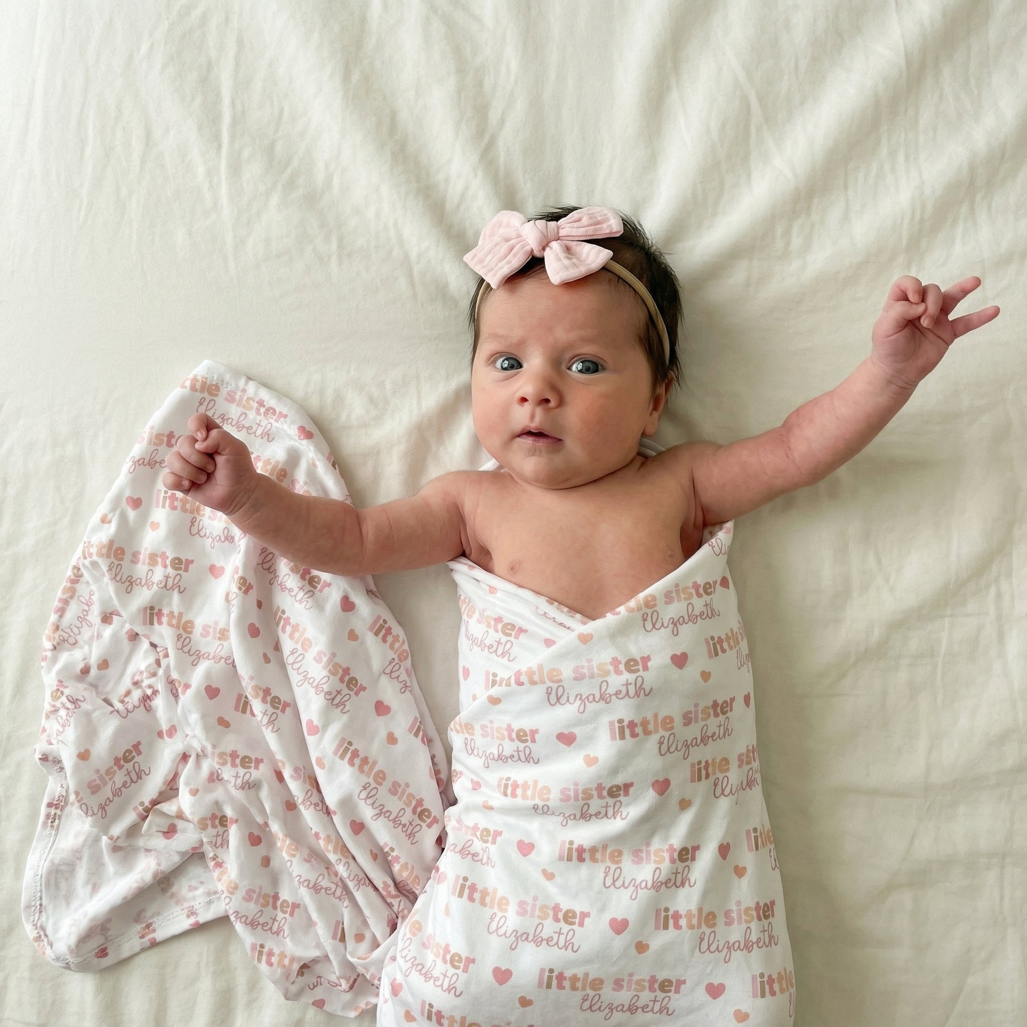 Personalized Swaddle in Little Sister