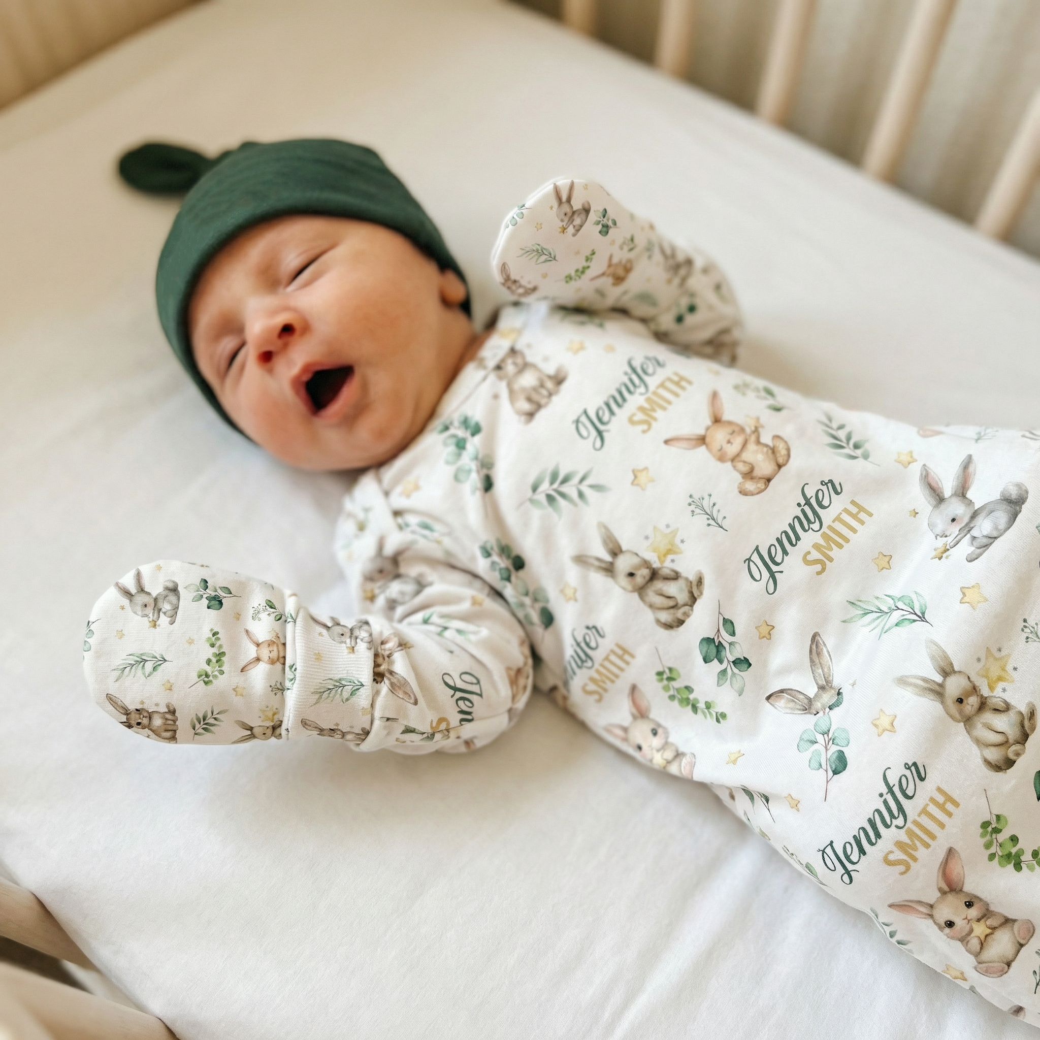 Personalized Sleep Gown in Bunny Garden