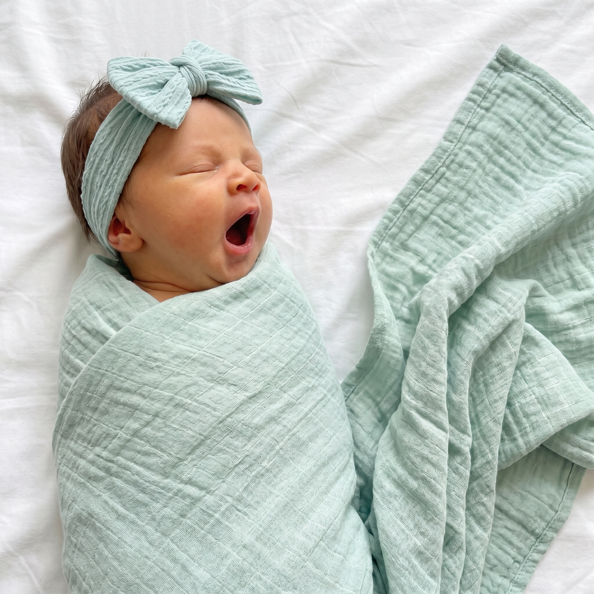 Muslin Swaddle in Fresh Green