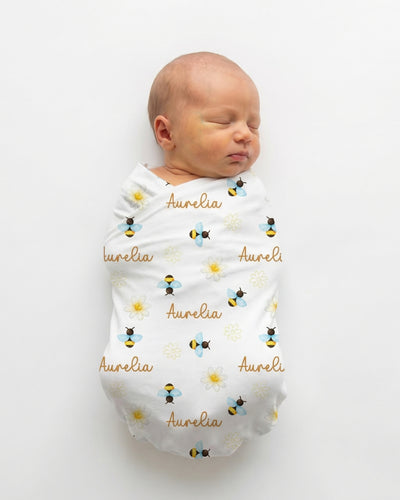 Personalized Swaddle in BeeBee