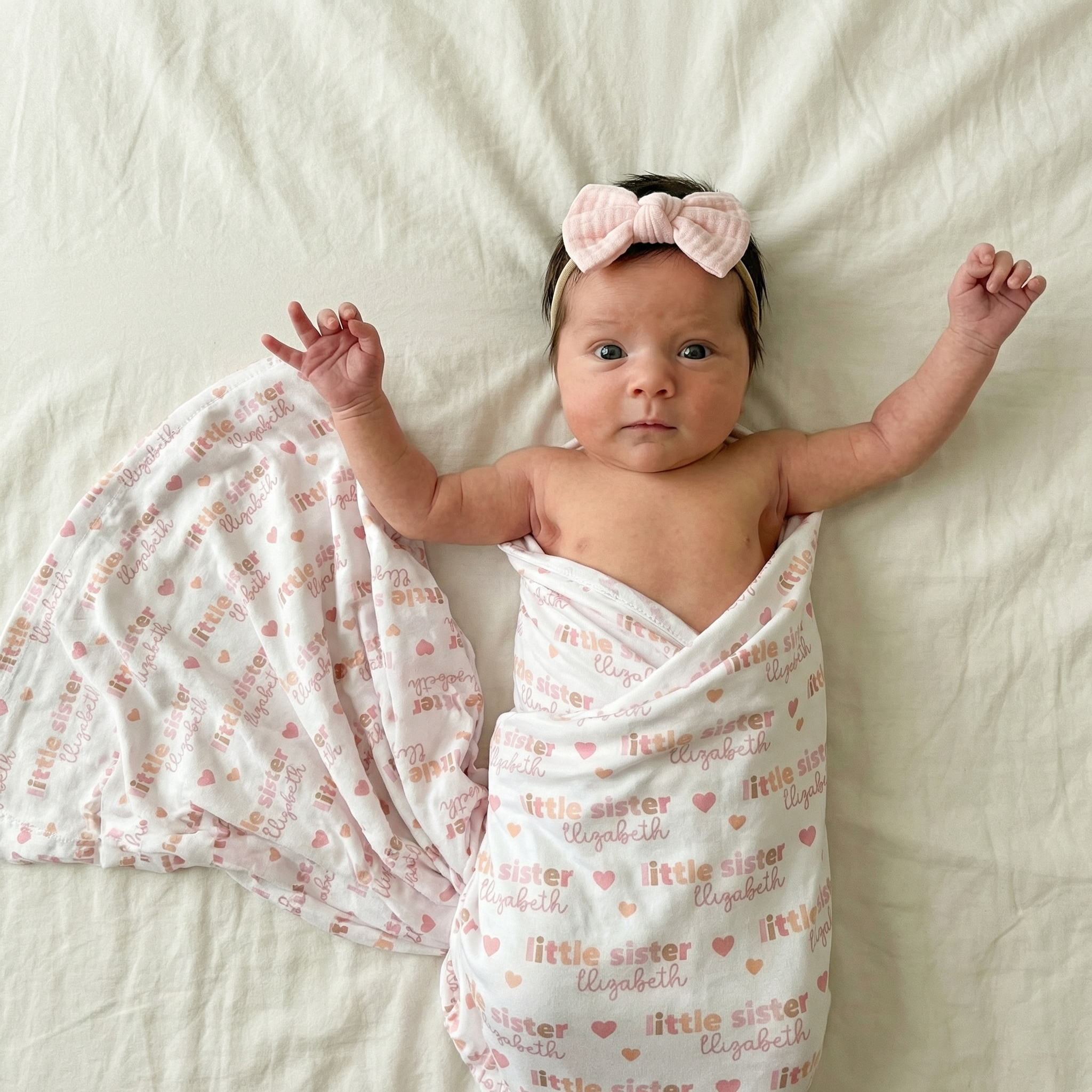 Personalized Swaddle in Little Sister