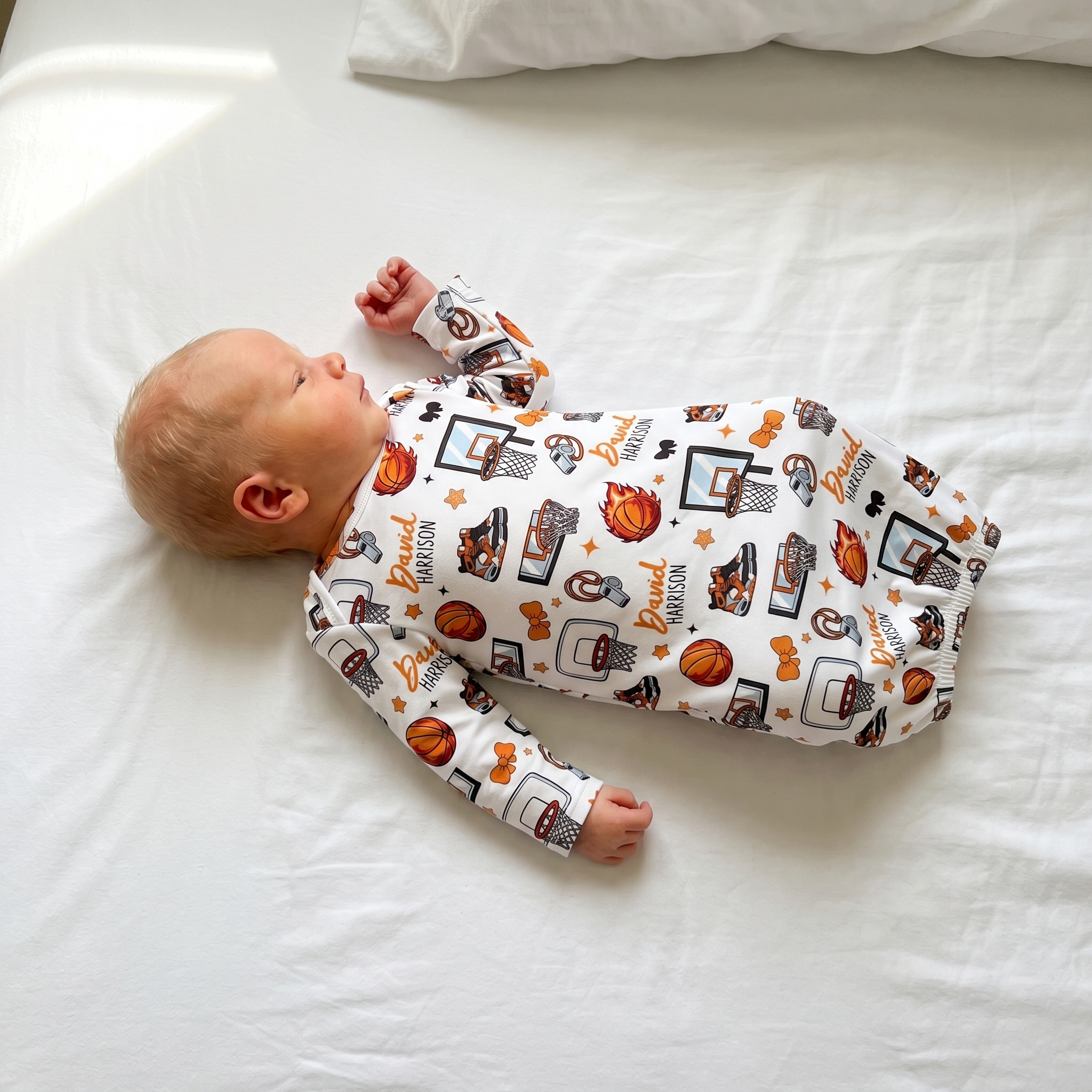 Personalized Sleep Gown in Basketball
