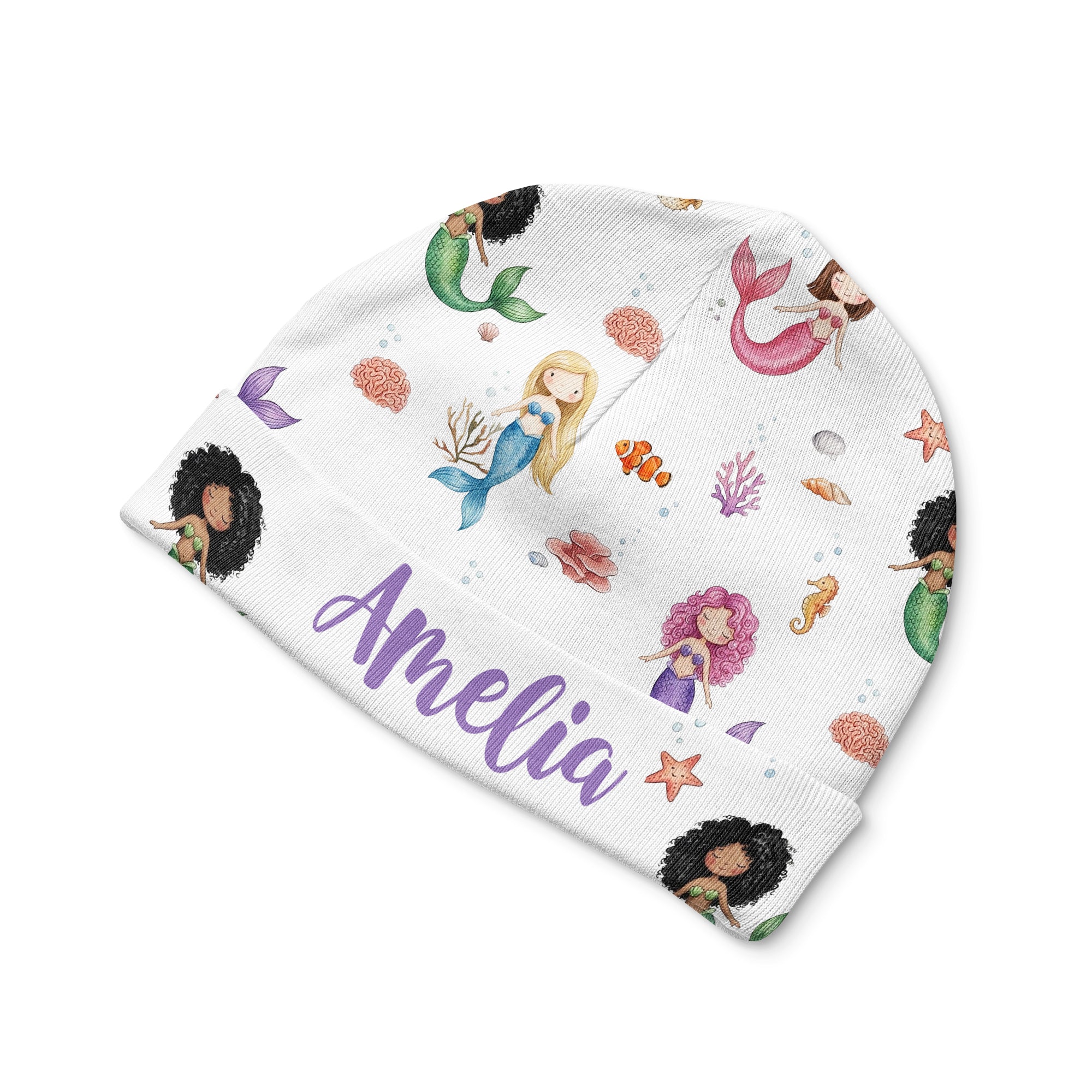 Personalized Beanie in Little Mermaid