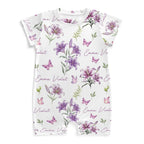 Personalized Snap Romper in Purple Lilys