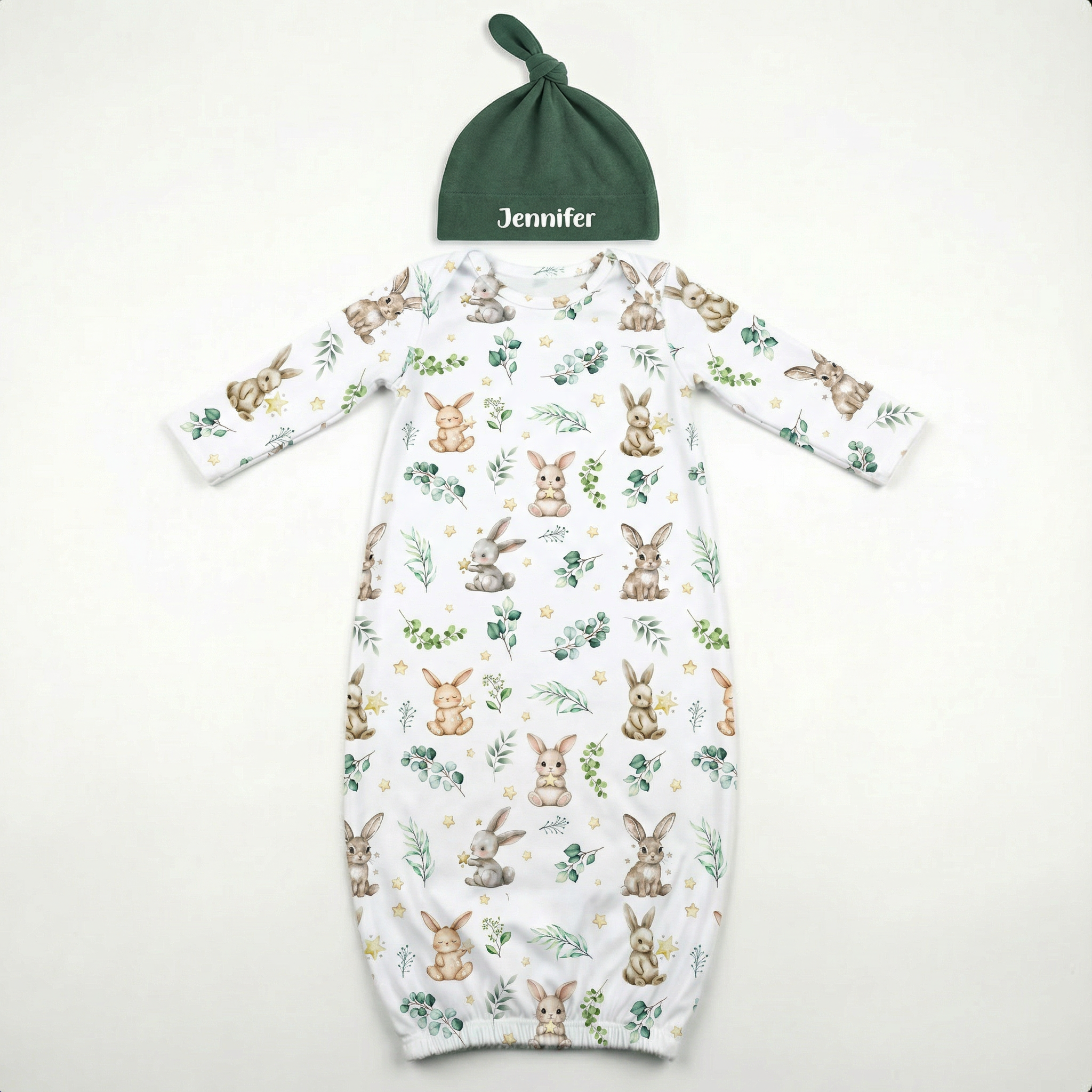 Sleep Gown in Bunny Garden