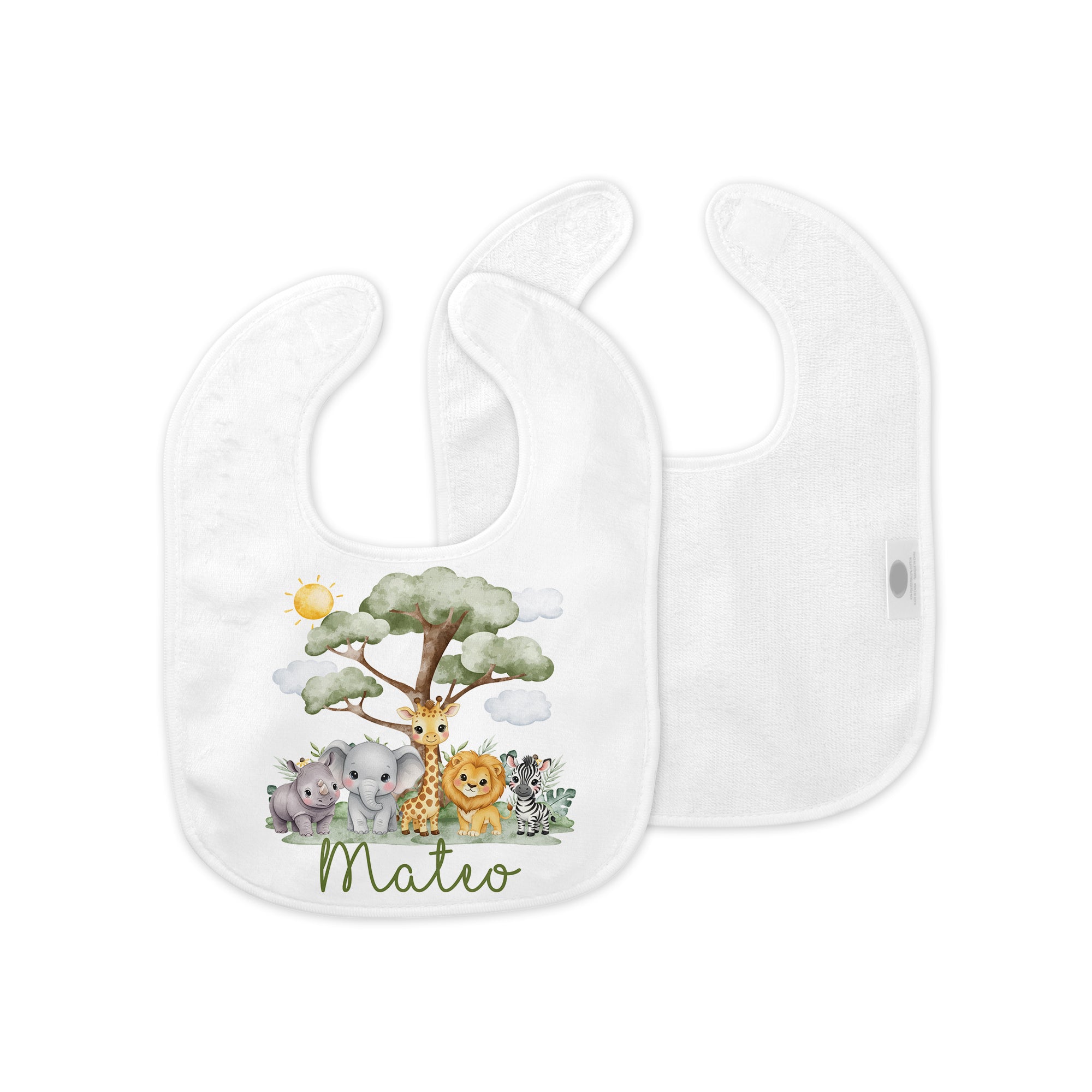 Personalized Bib in Safari Animal