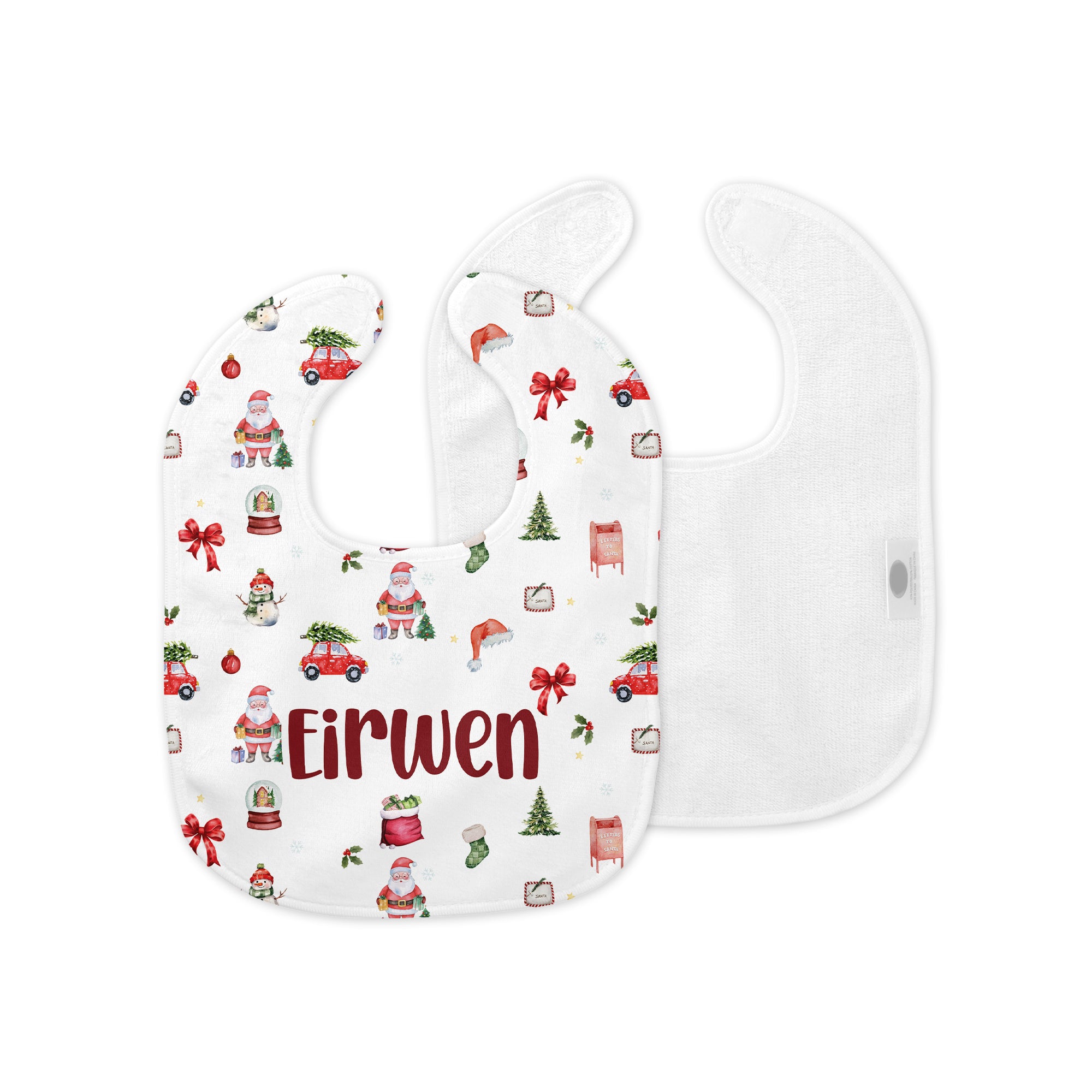 Personalized Bib and Burp Cloth Set in Christmas Day
