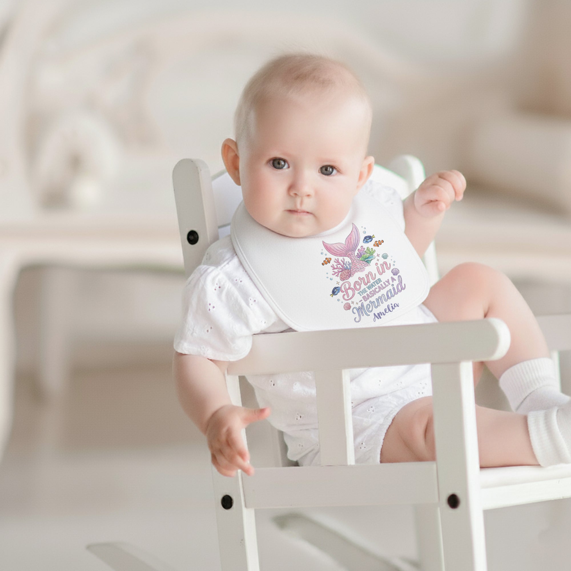 Personalized Bib in Little Mermaid