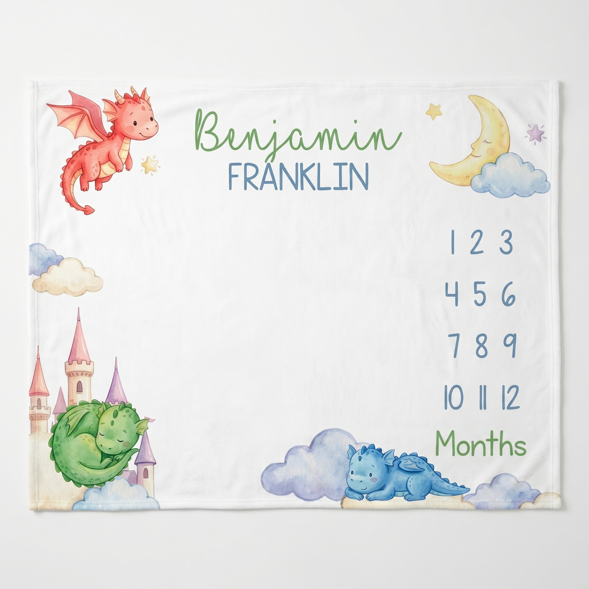 Milestone Blanket in Dragon Kingdom