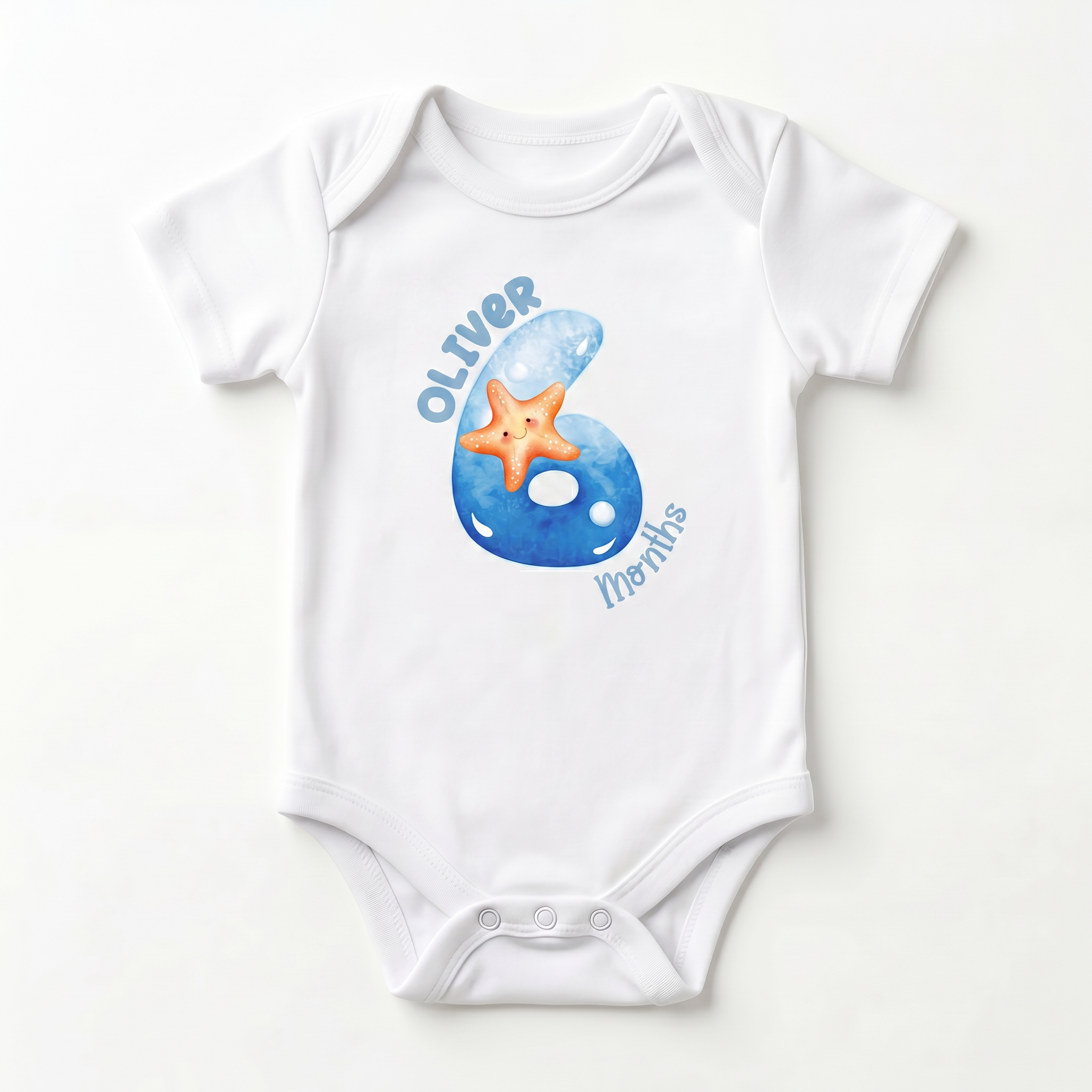 Milestones Graphic Bodysuit in Sea Animals