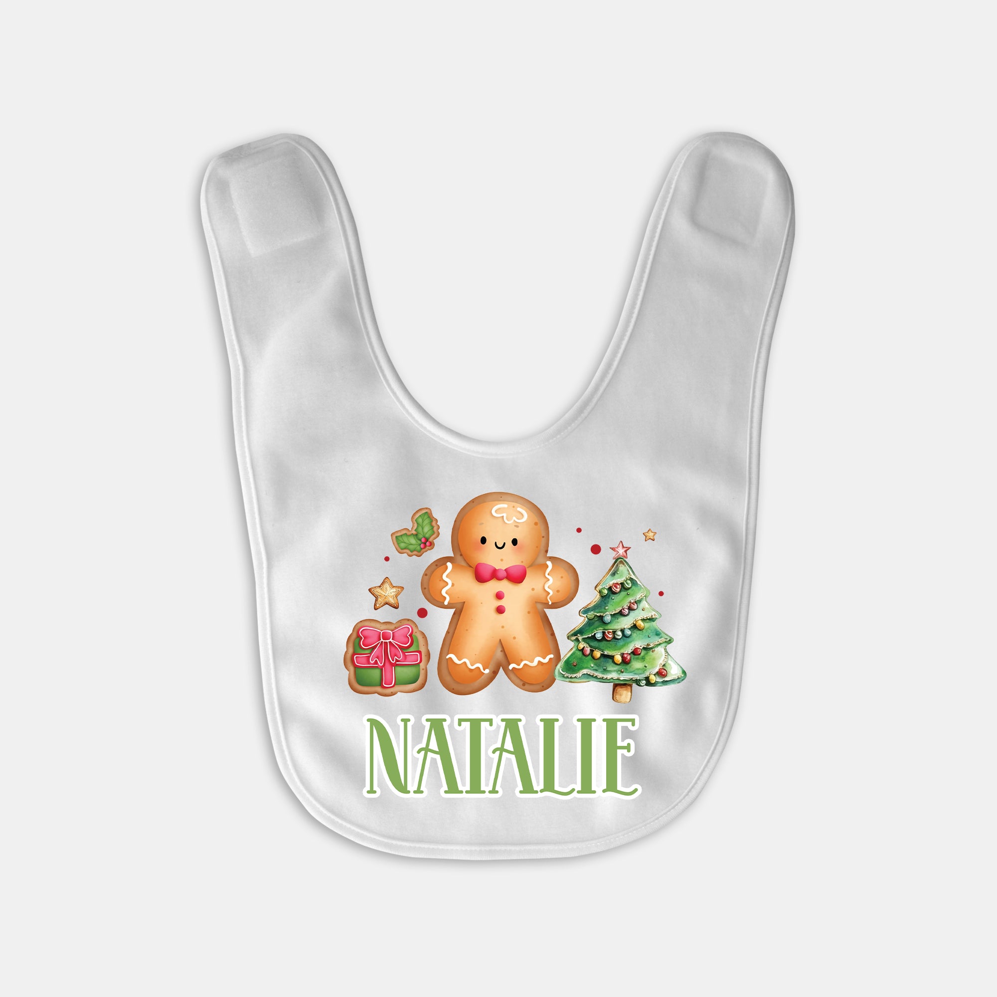 Personalized Bib in Gingerbread