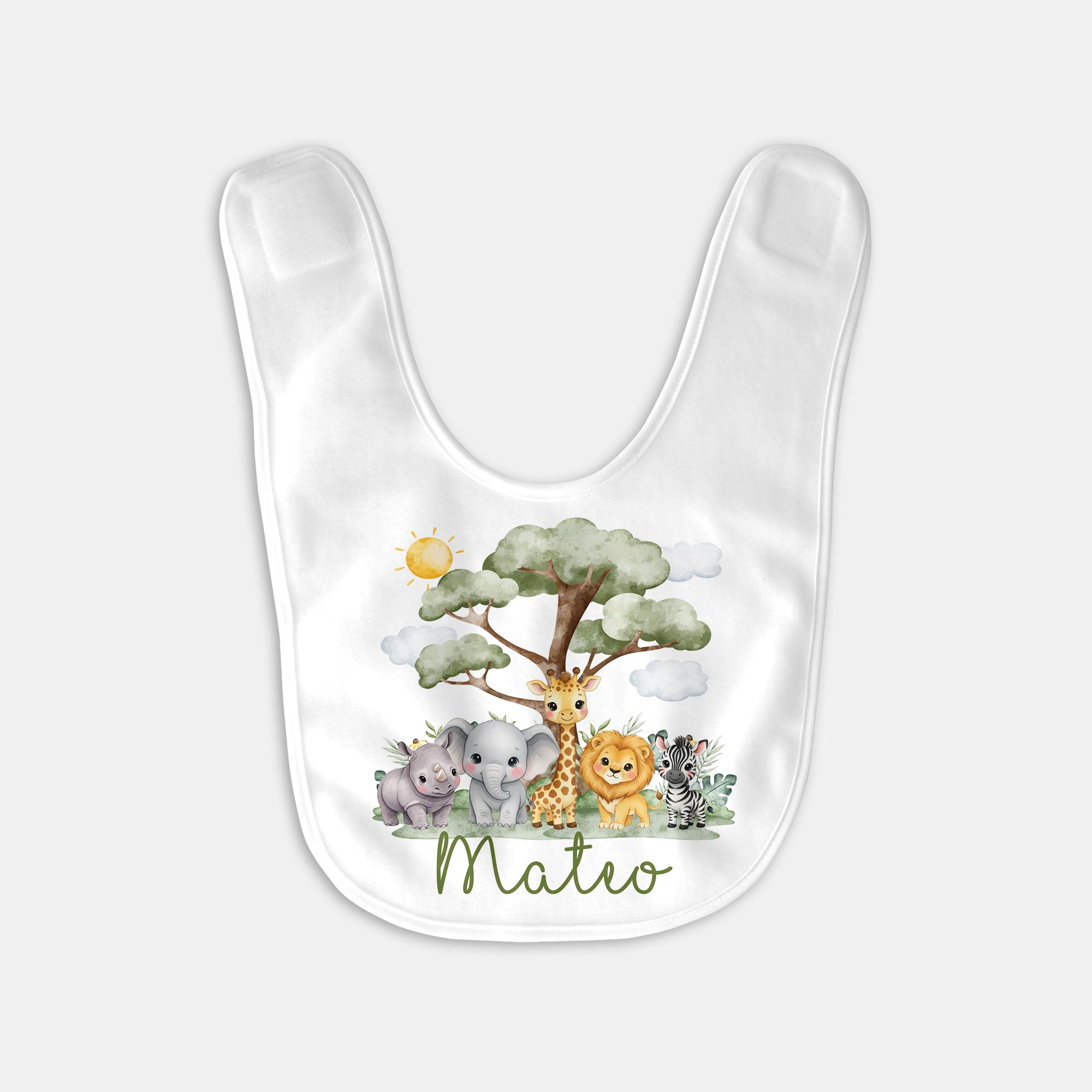 Safari Animal Personalized Bib