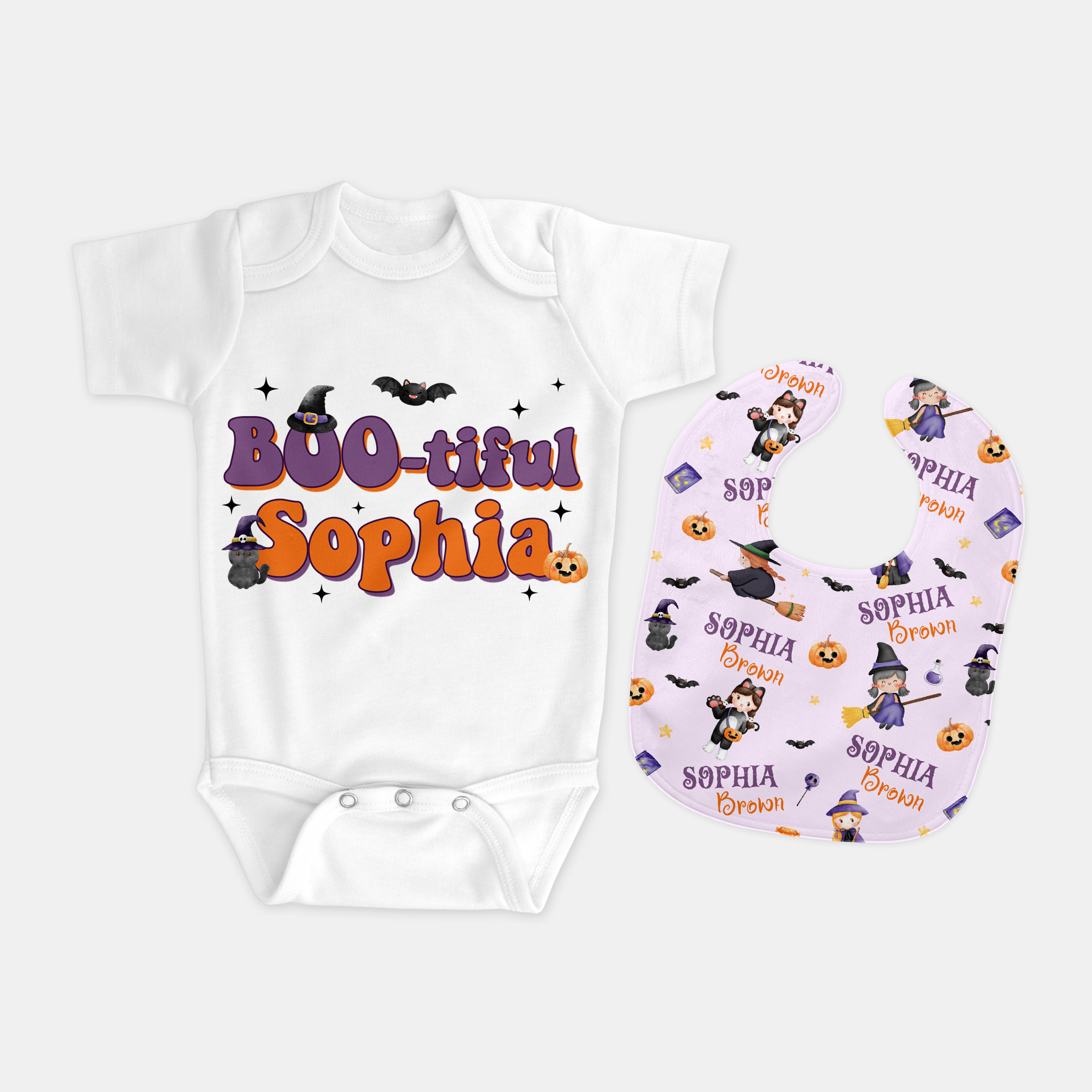 Personalized Bib and Burp Cloth Set in Dress-up Babe