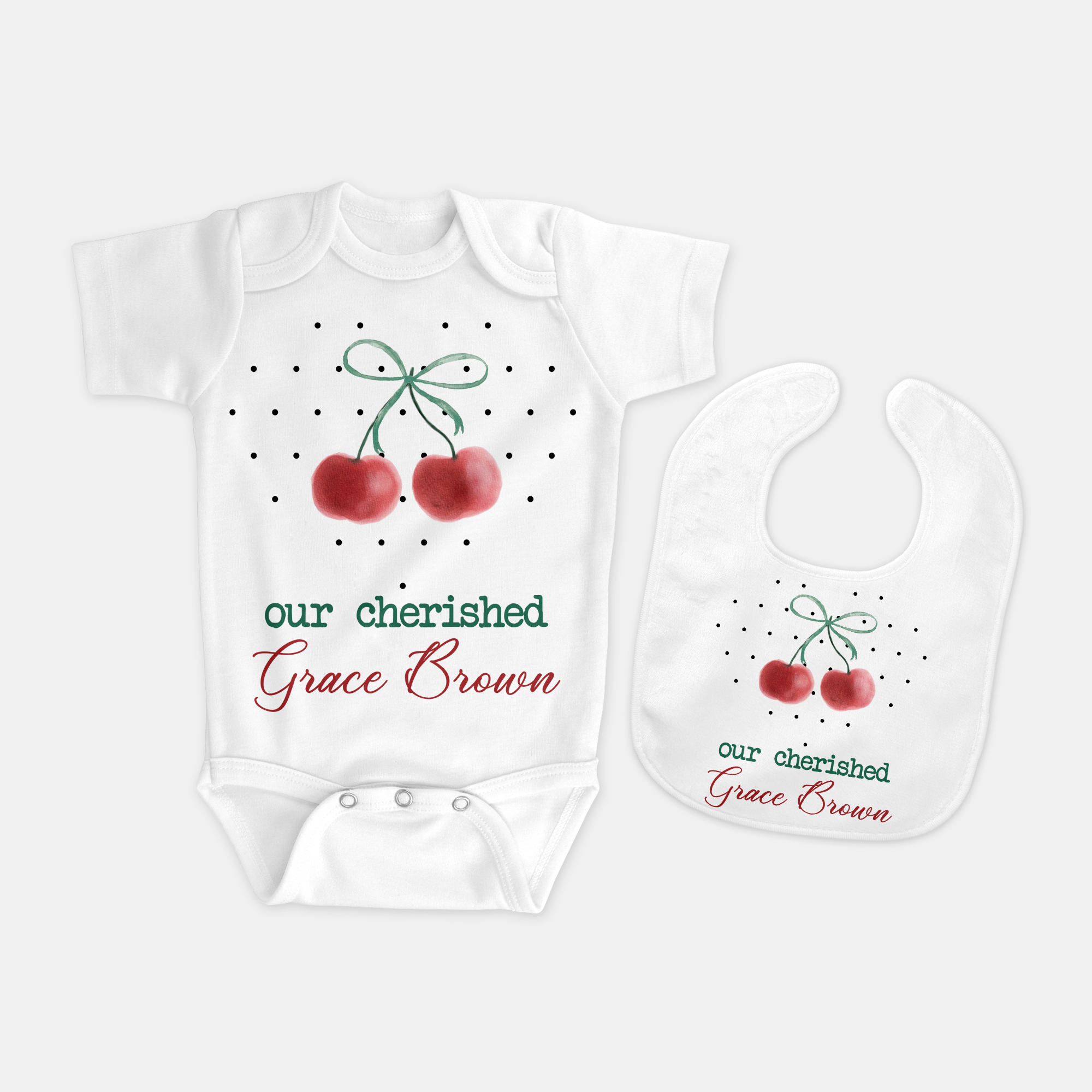 Personalized Bib in Cherished Baby