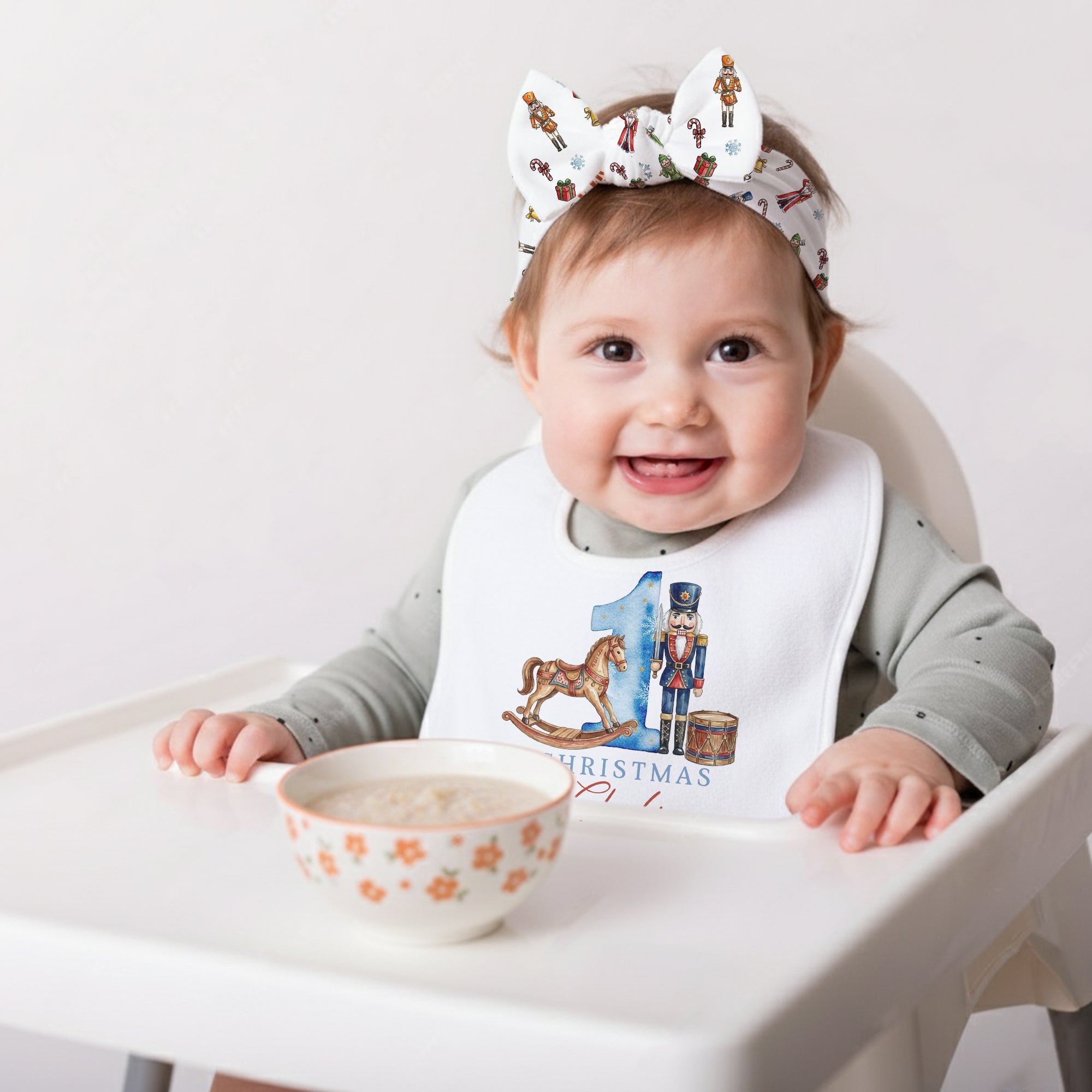 Personalized Bib in 1st Christmas