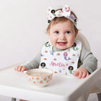 Personalized Bib and Burp Cloth Set in Little Mermaid
