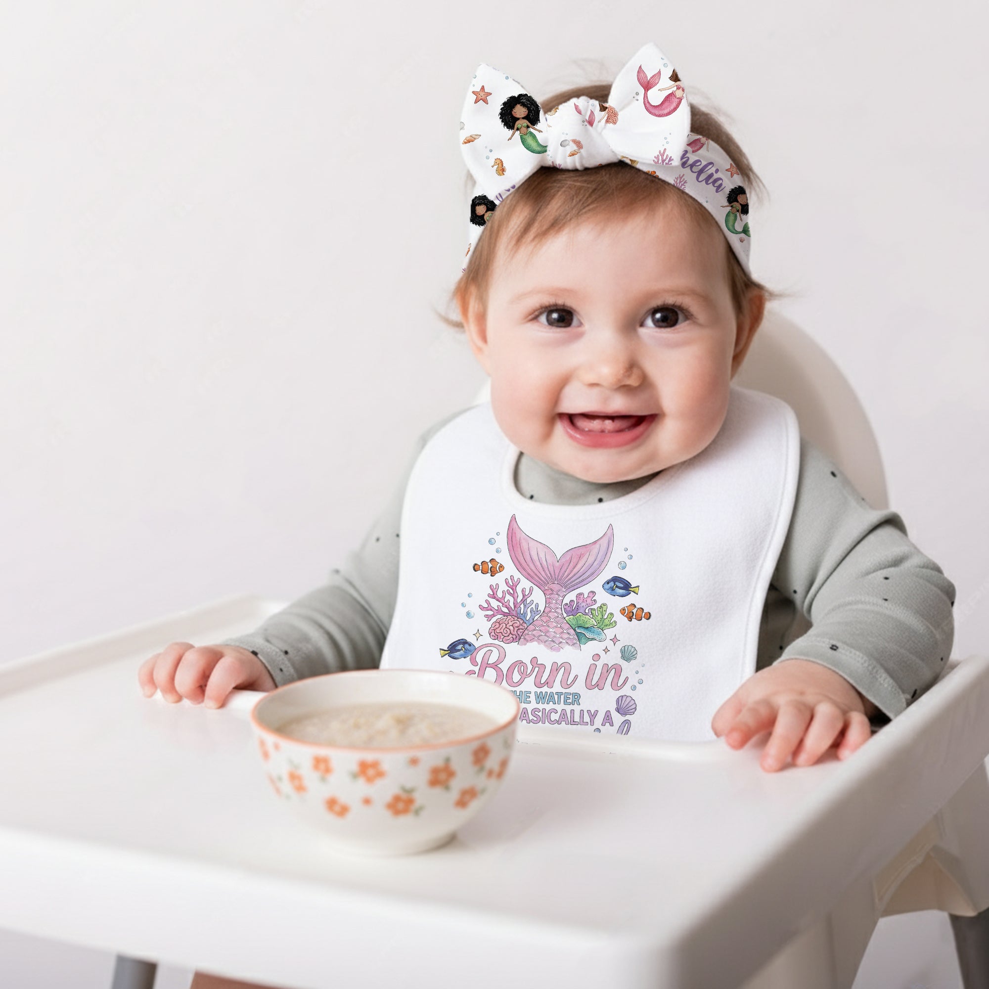 Personalized Bib in Little Mermaid