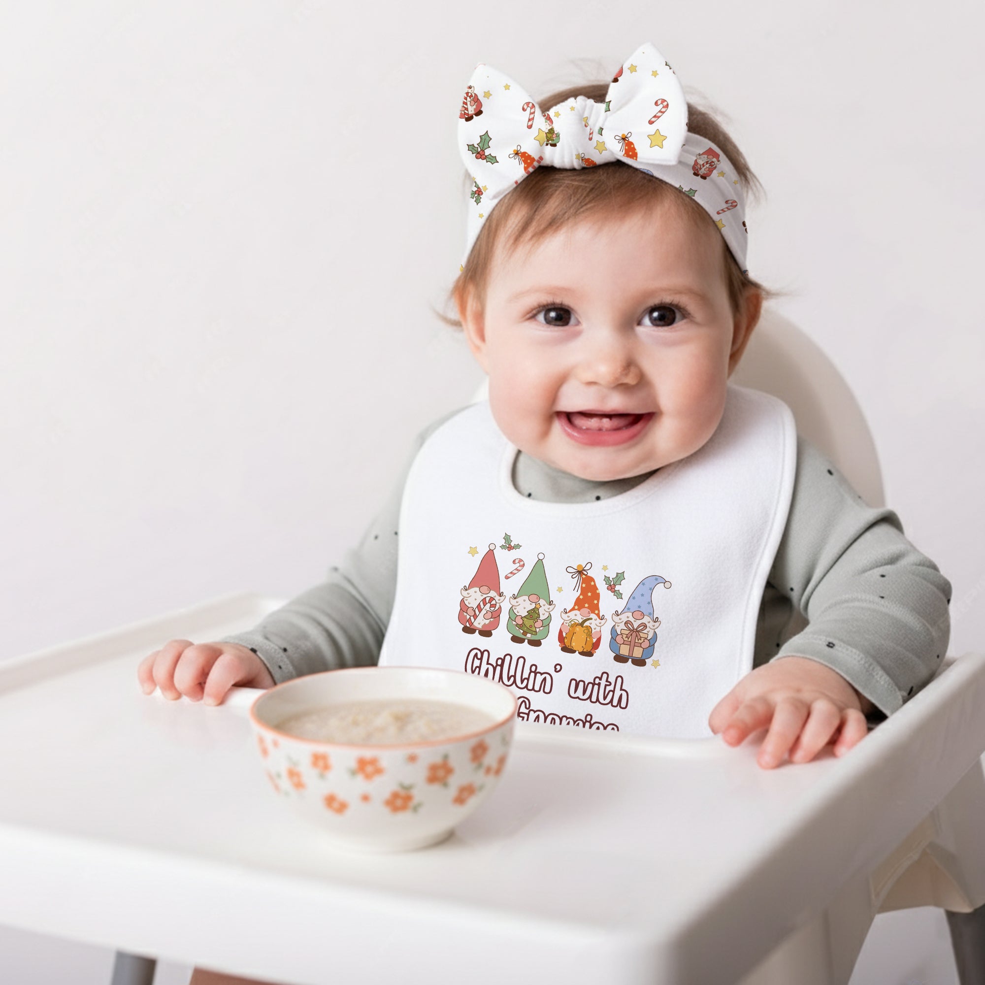 Graphic Bib in Chillin' with my Gnomies