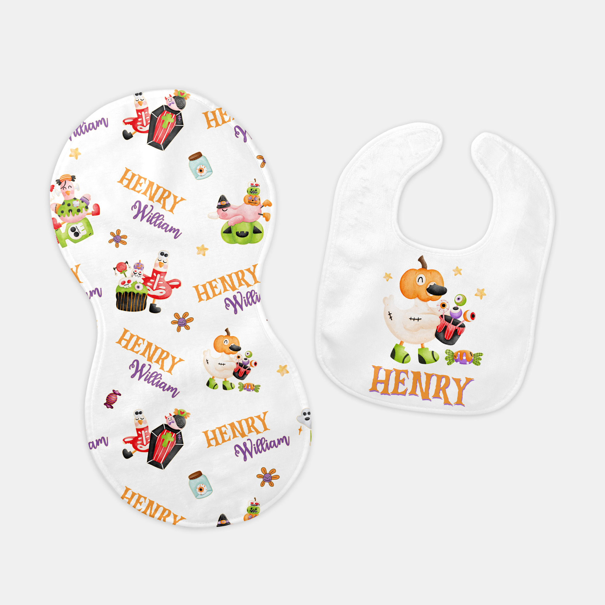 Personalized Bib in Goose in Booland