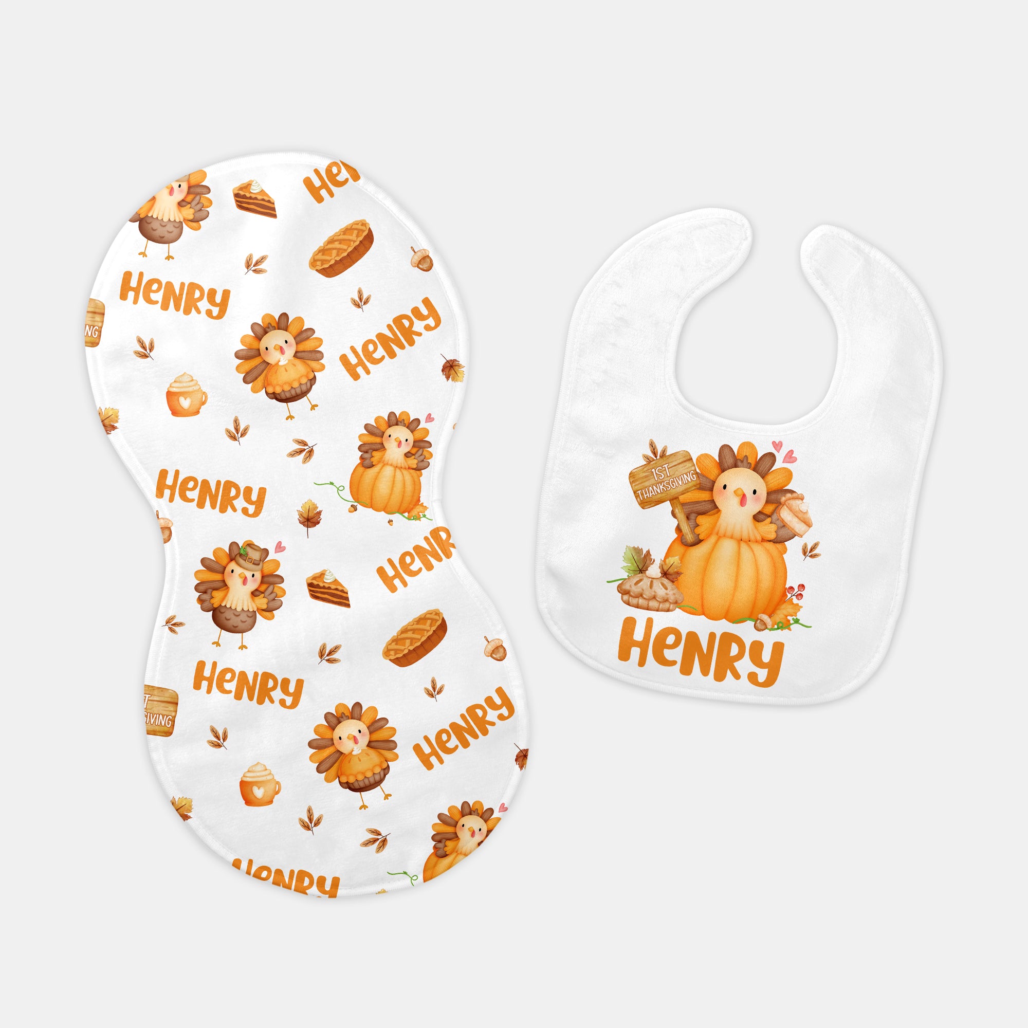 Personalized Bib in Babe's 1st Thanks Giving