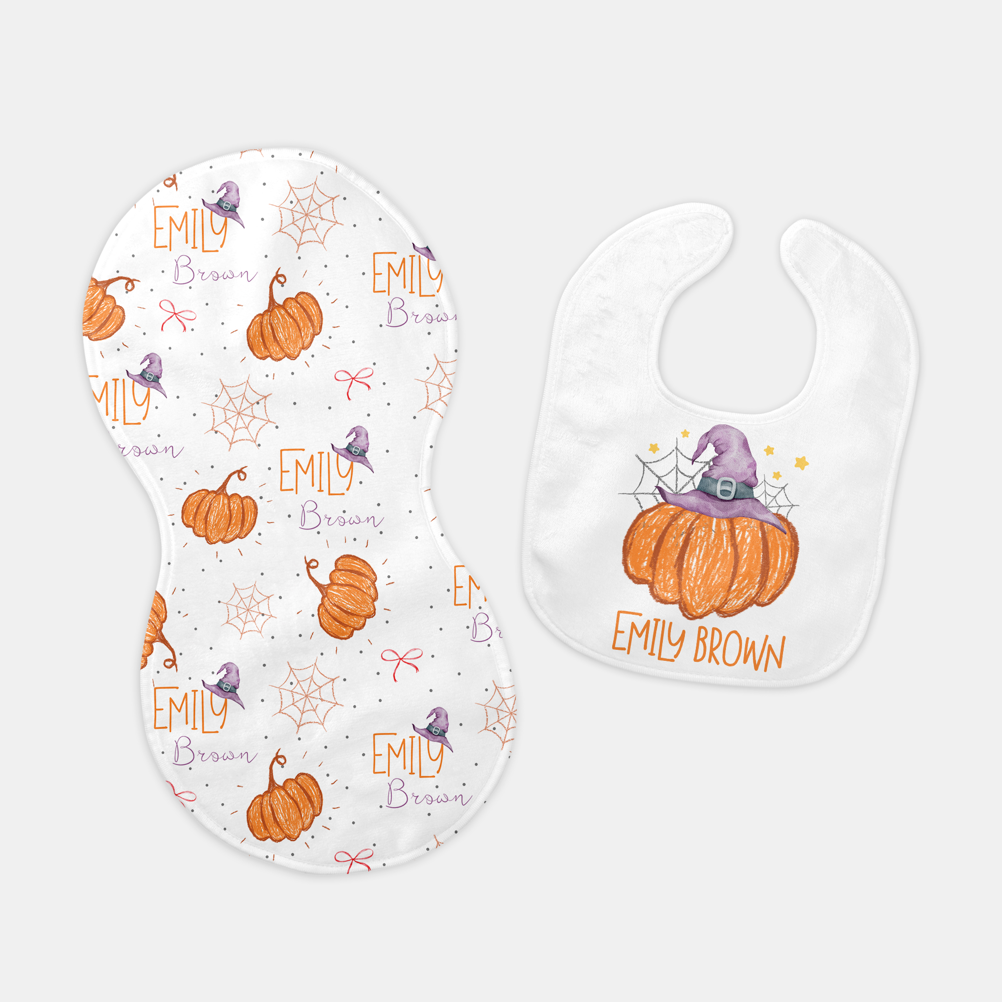 Personalized Bib in Little Pumpkin