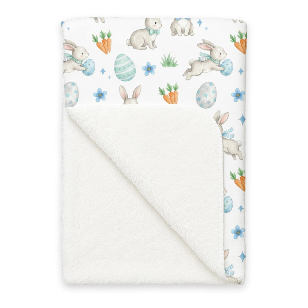 Blanket in Blue Easter Eggs