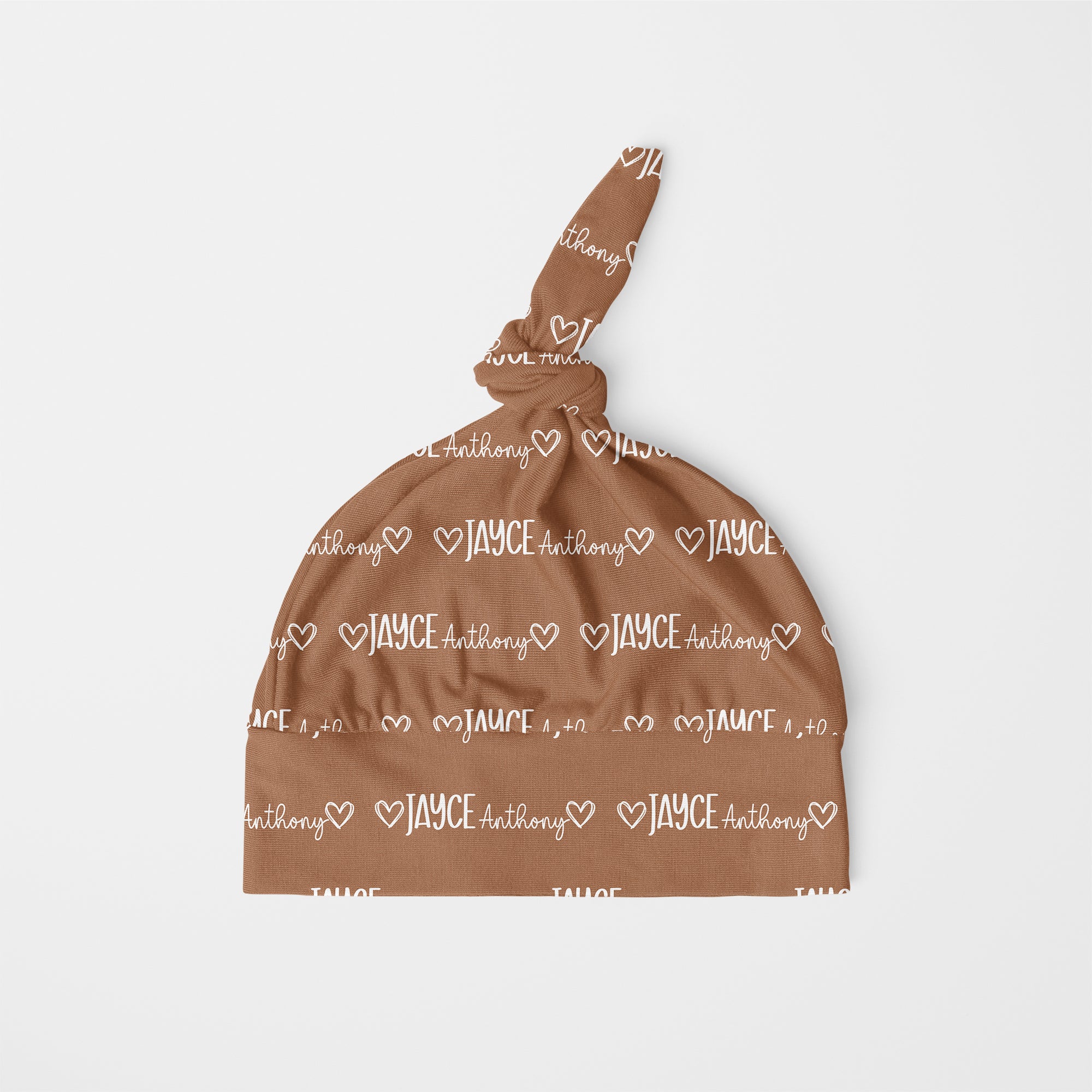 Personalized Knotted Hat in Mono Name