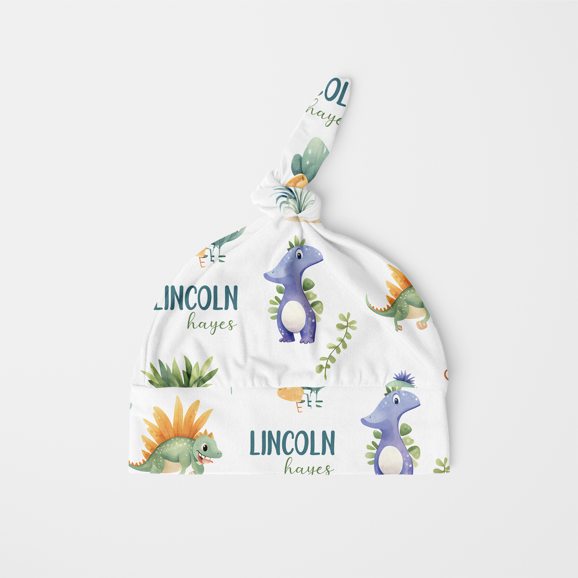 Dinosaur Boy Personalized Knotted Hat