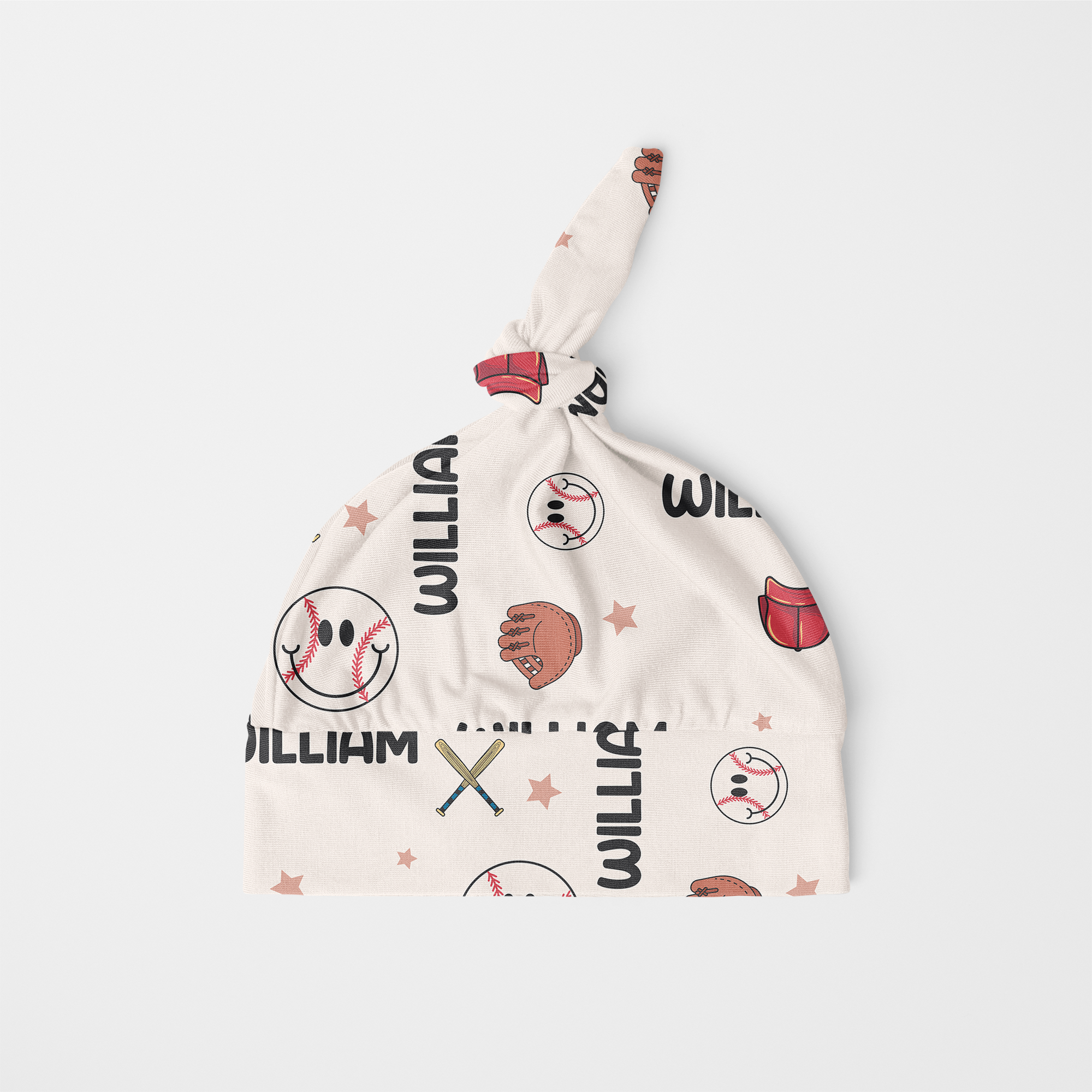 Baseball Personalized Knotted Hat