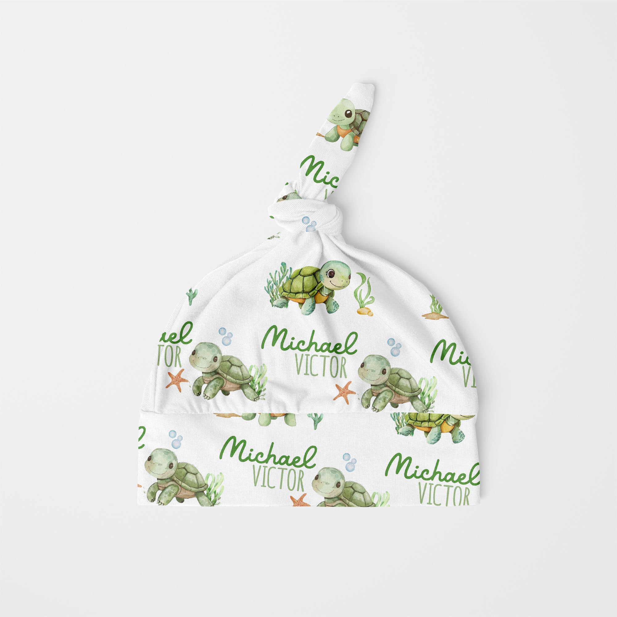 Sea Turtle Personalized Knotted Hat