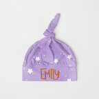 Personalized Knotted Hat in Pumpkin Stardust