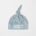 Personalized Knotted Hat in Light Dutty Blue