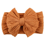 Soft Knit Bow Headband in Brown